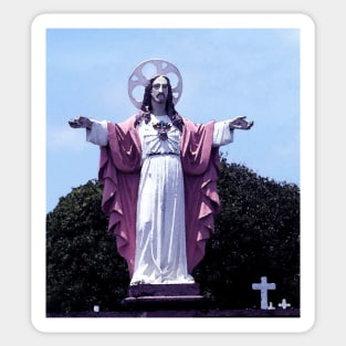 Statue of Christ in Bonaire Sticker